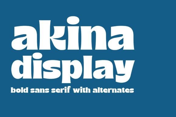 Akina: A Bold Serif Display Font for Digital Branding and Web Design