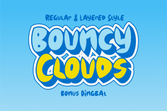 Bouncy Clouds: A Playful Display Font for Digital Campaigns