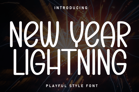 New Year Lightning: A Playful Font for Festive Editorial Design