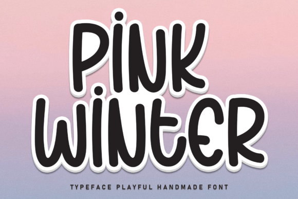 Pink Winter Font: Cozy Handmade Charm for Your Craft Products