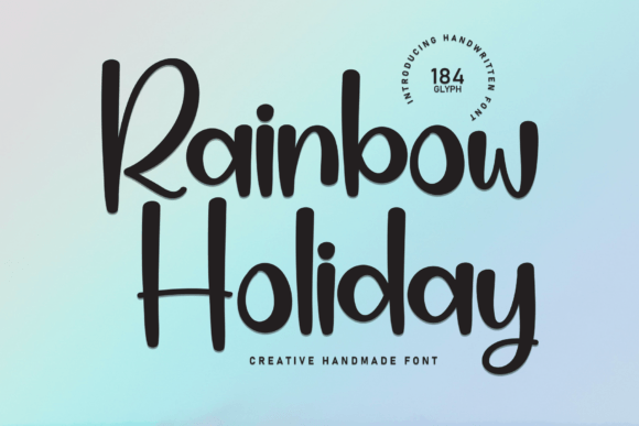 Rainbow Holiday Font: A Handwritten Typeface for Handmade Product Design