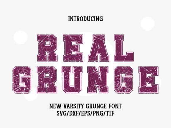 Real Grunge: A Display Font for Handmade Labels and Shop Designs