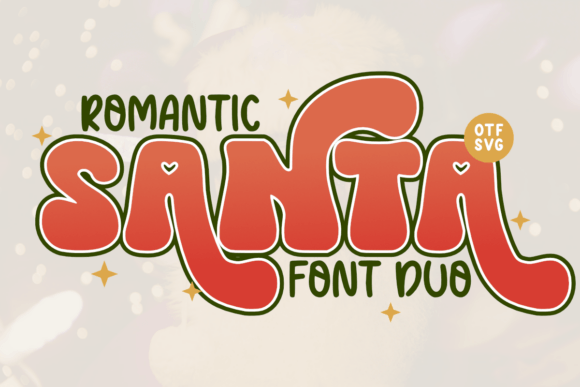 Romantic Santa Duo: A Display Font for Editorial Charm and Holiday Branding