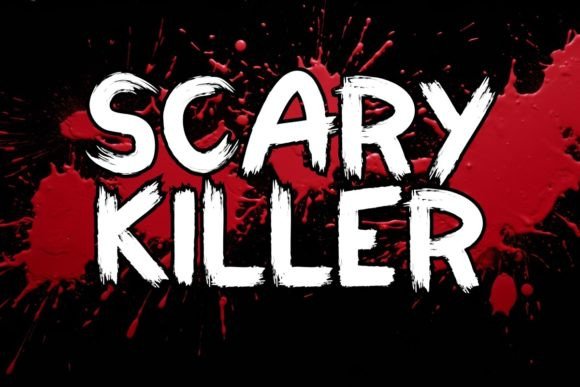 Scary Killer Font: A Horror Display Typeface for Crafters and Handmade Sellers