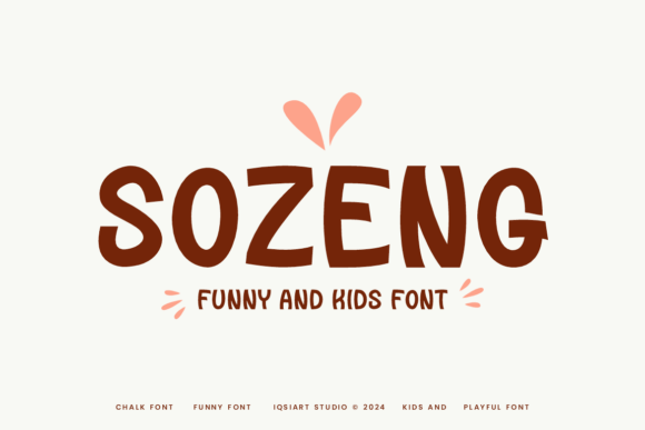 Sozeng Font: A Playful Display Typeface for Crafters